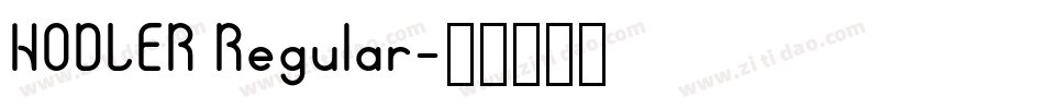 HODLER Regular字体转换